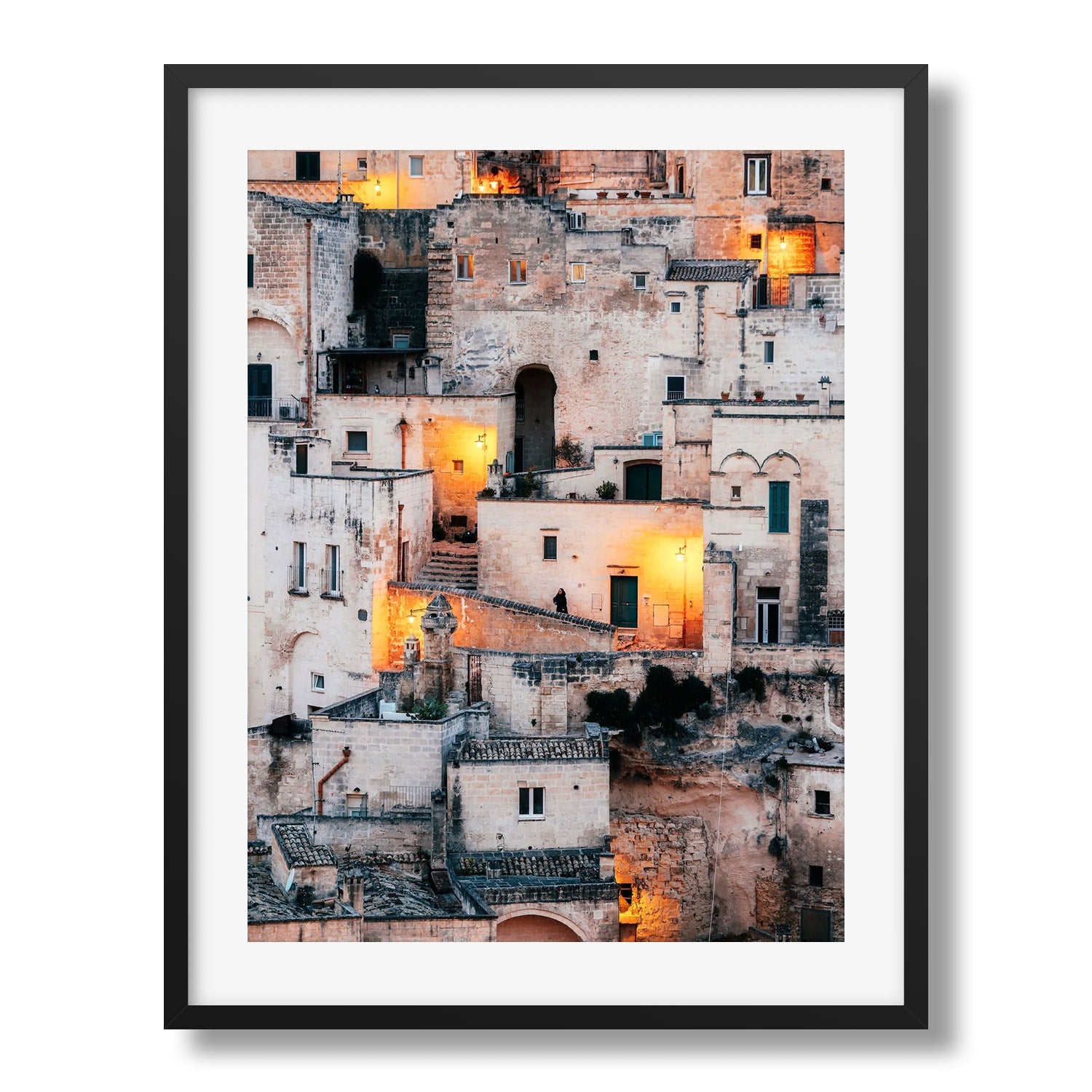 Old Art Matera Wall Print Town Italy | Framed