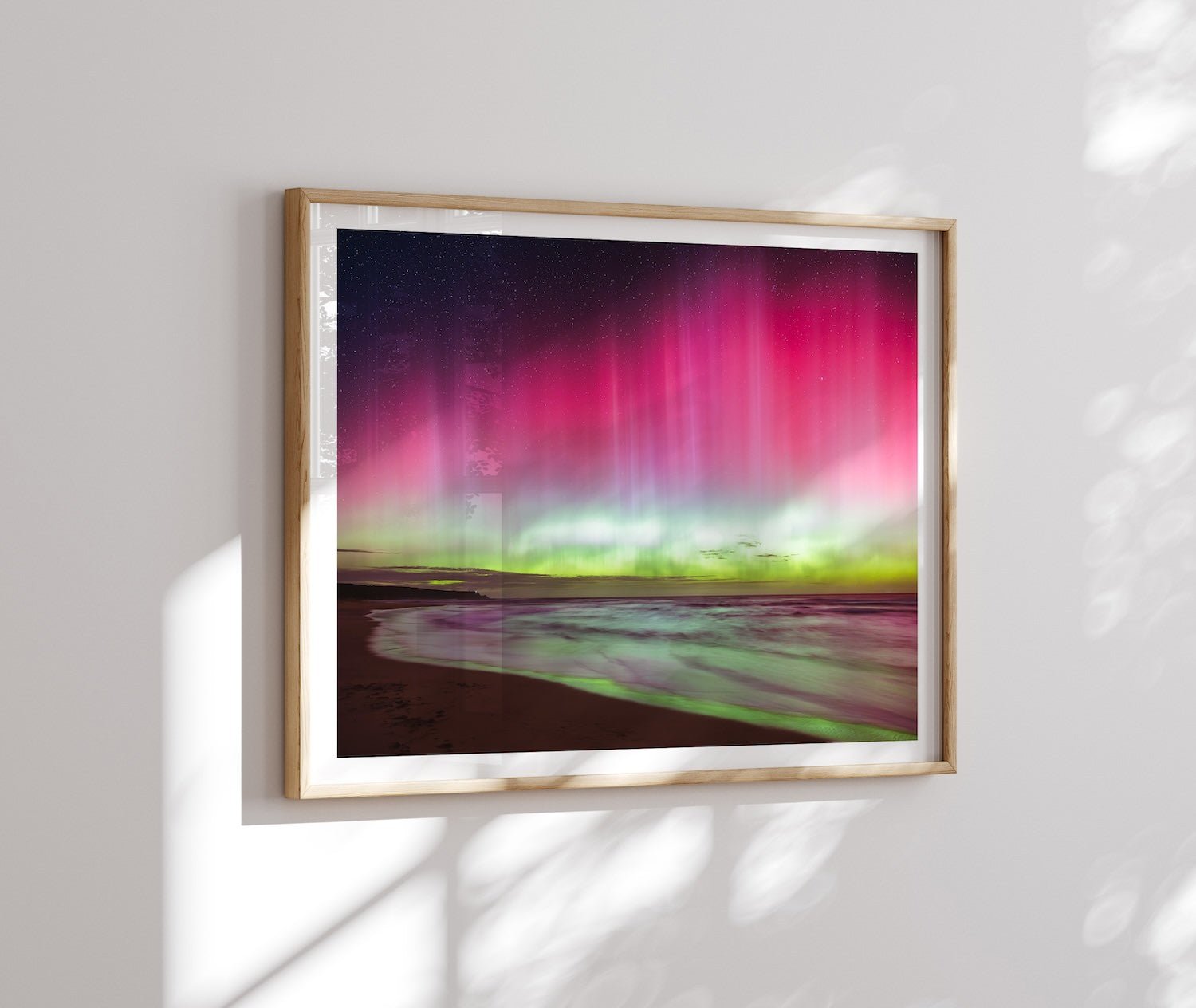 Aurora Australis on Mornington Peninsula beach - Peter Yan Studio Framed Photo Print Wall Art