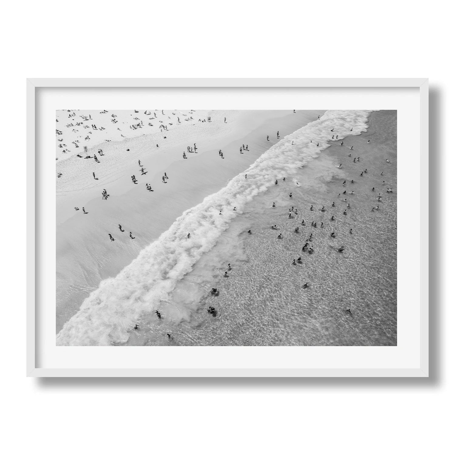 Bondi Beach From Above in Black and White - Peter Yan Studio Framed Photo Print Wall Art