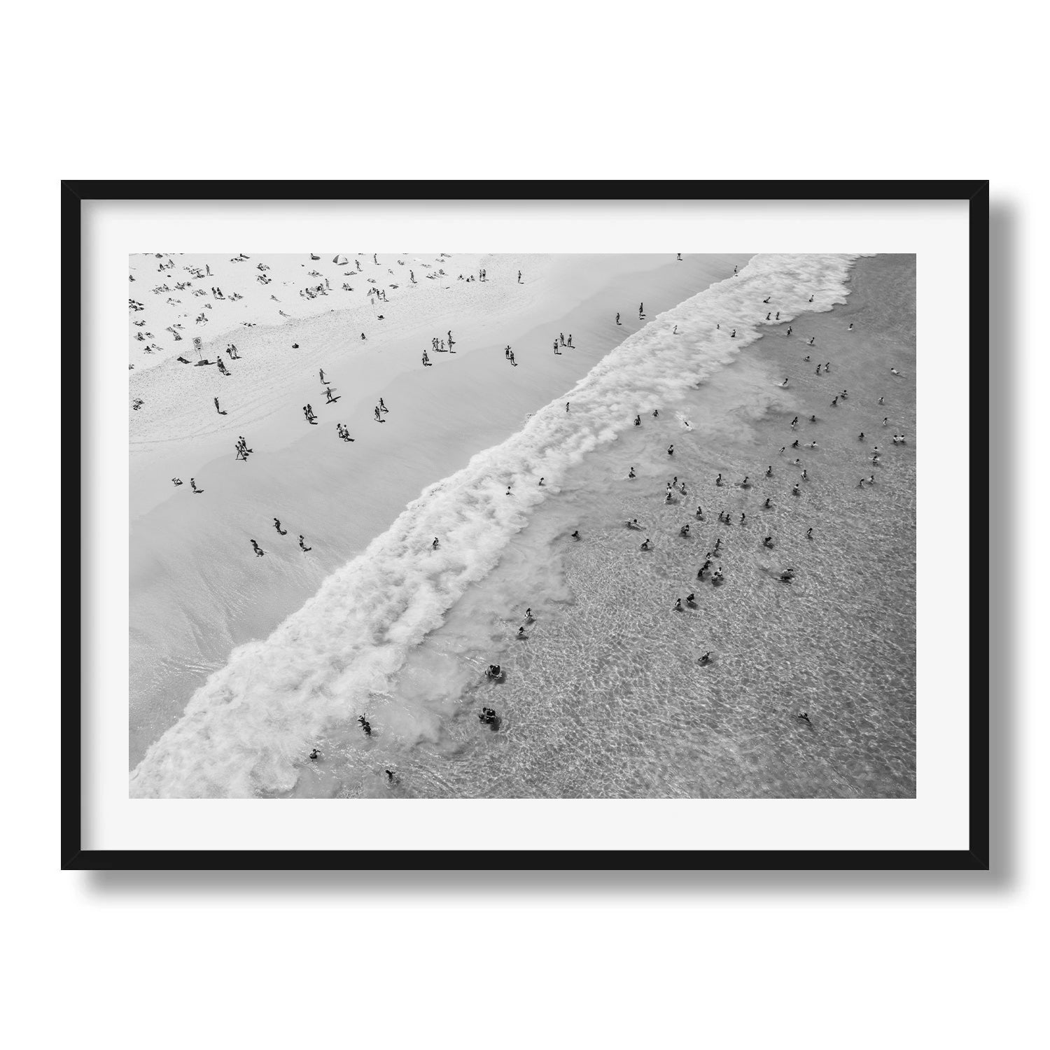 Bondi Beach From Above in Black and White - Peter Yan Studio Framed Photo Print Wall Art