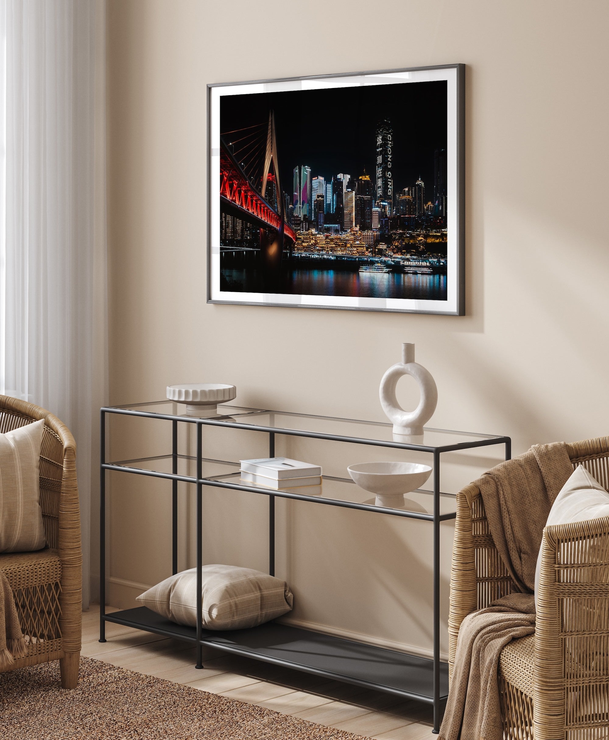 Chongqing at night - Peter Yan Studio Framed Photo Print Wall Art