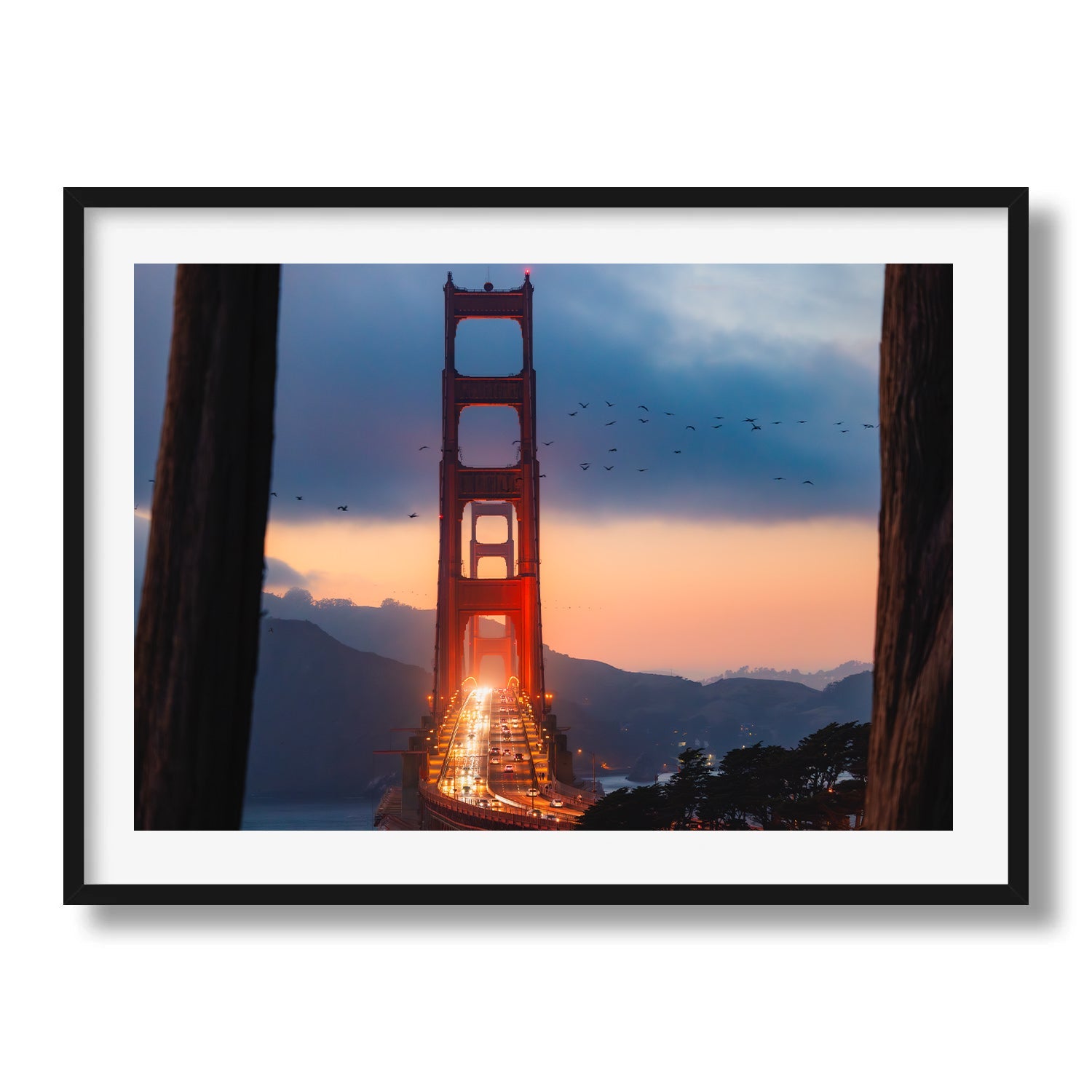 Golden Gate Twilight - Peter Yan Studio Framed Photo Print Wall Art