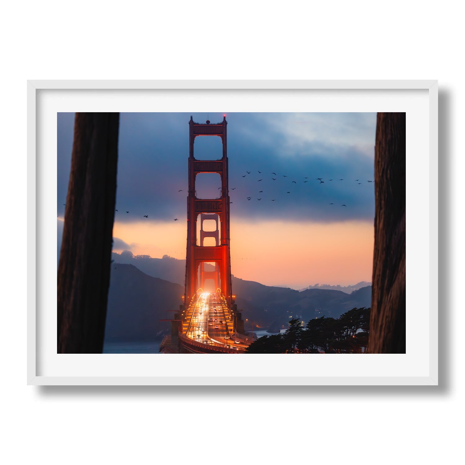 Golden Gate Twilight - Peter Yan Studio Framed Photo Print Wall Art