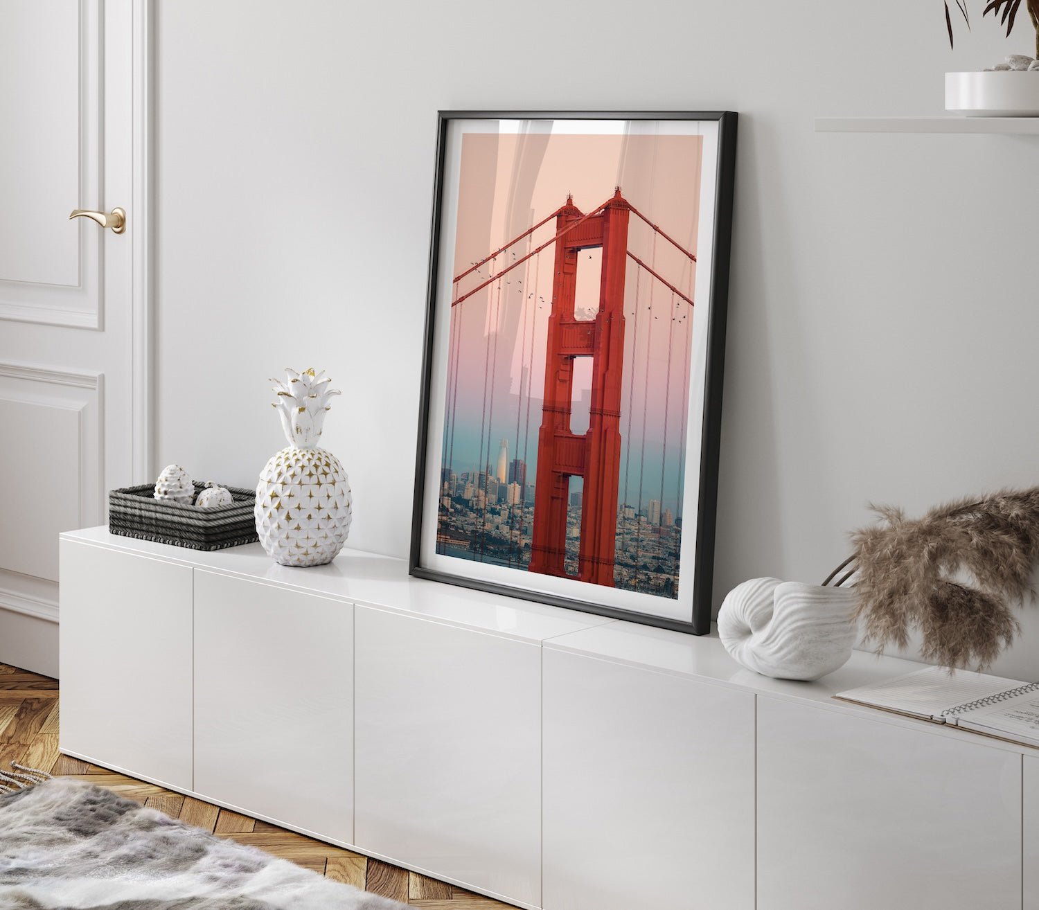 Golden Gate’s Twilight Symphony - Peter Yan Studio Framed Photo Print Wall Art