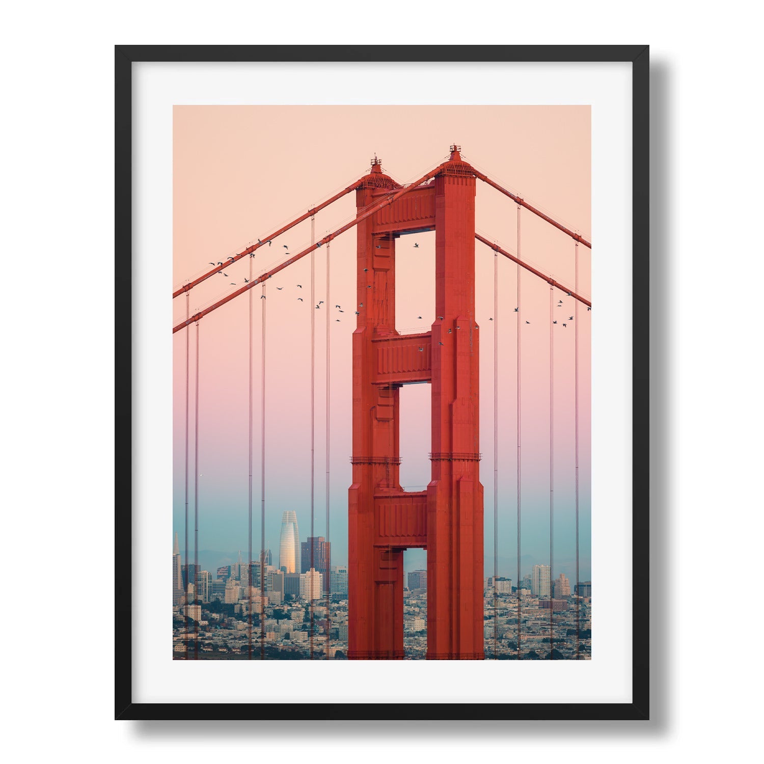 Golden Gate’s Twilight Symphony - Peter Yan Studio Framed Photo Print Wall Art