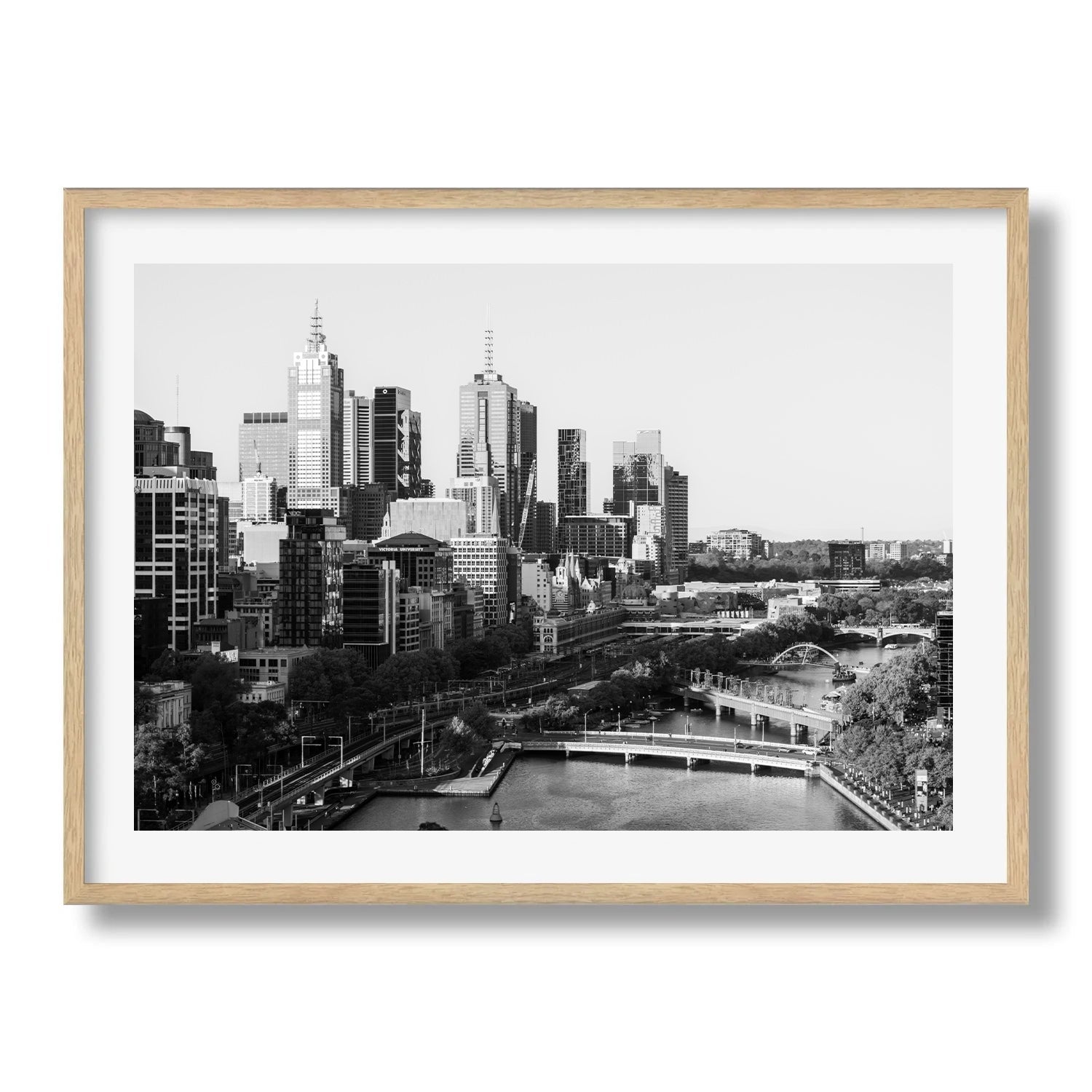 Melbourne in Monochrome: A Timeless Skyline II - Peter Yan Studio