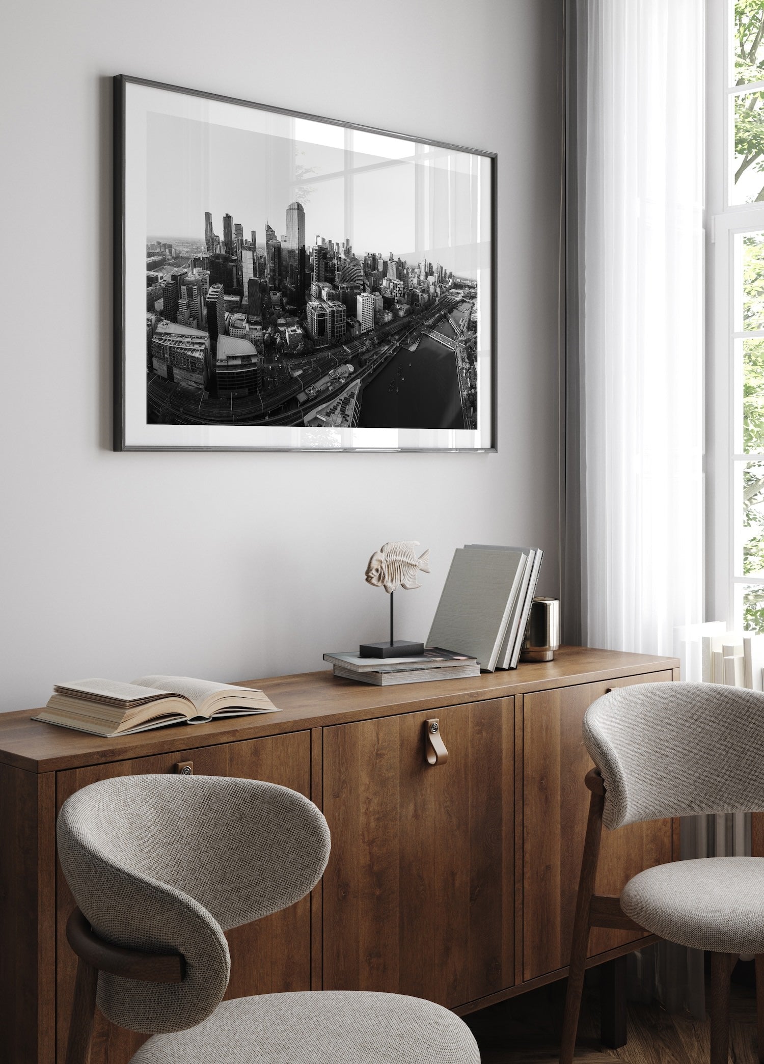 Melbourne in Monochrome: A Timeless Skyline - Peter Yan Studio