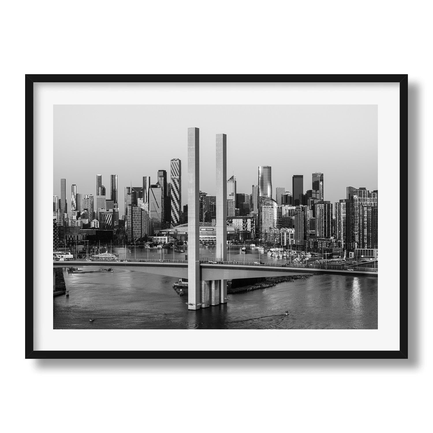 Melbourne’s Skyline Over Bolte Bridge - Peter Yan Studio Framed Photo Print Wall Art