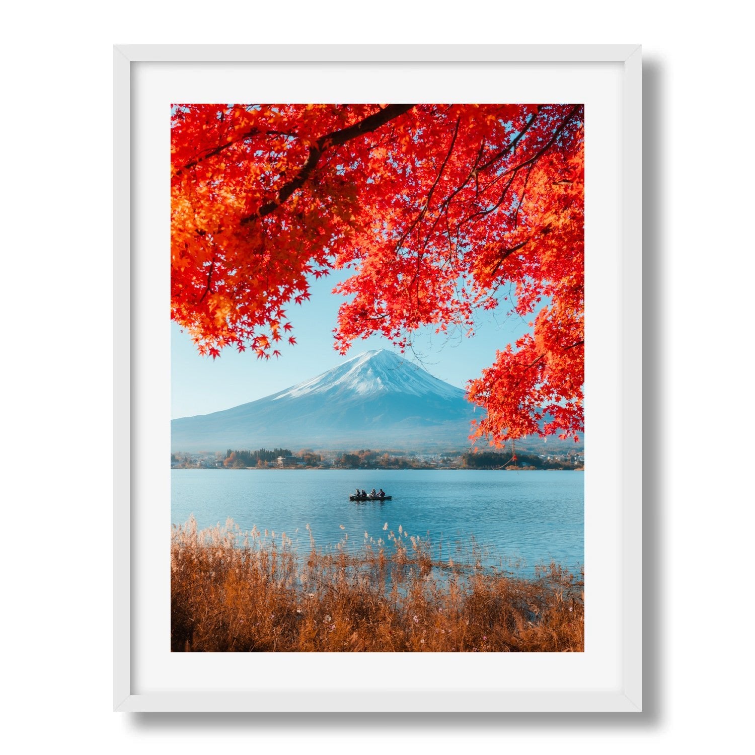 Mt Fuji Under the Maple Tree - Peter Yan Studio Framed Photo Print Wall Art