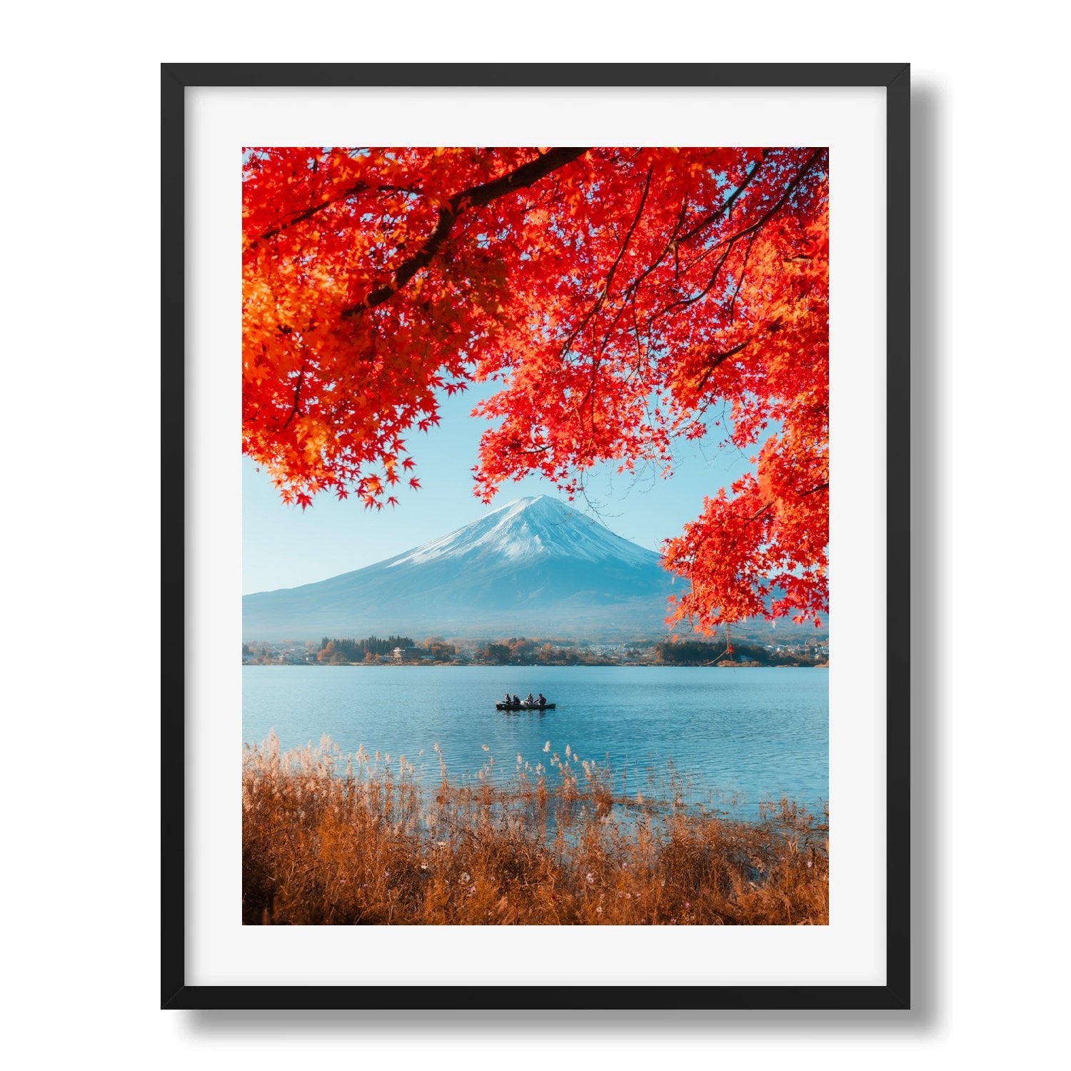 Mt Fuji Under the Maple Tree - Peter Yan Studio Framed Photo Print Wall Art