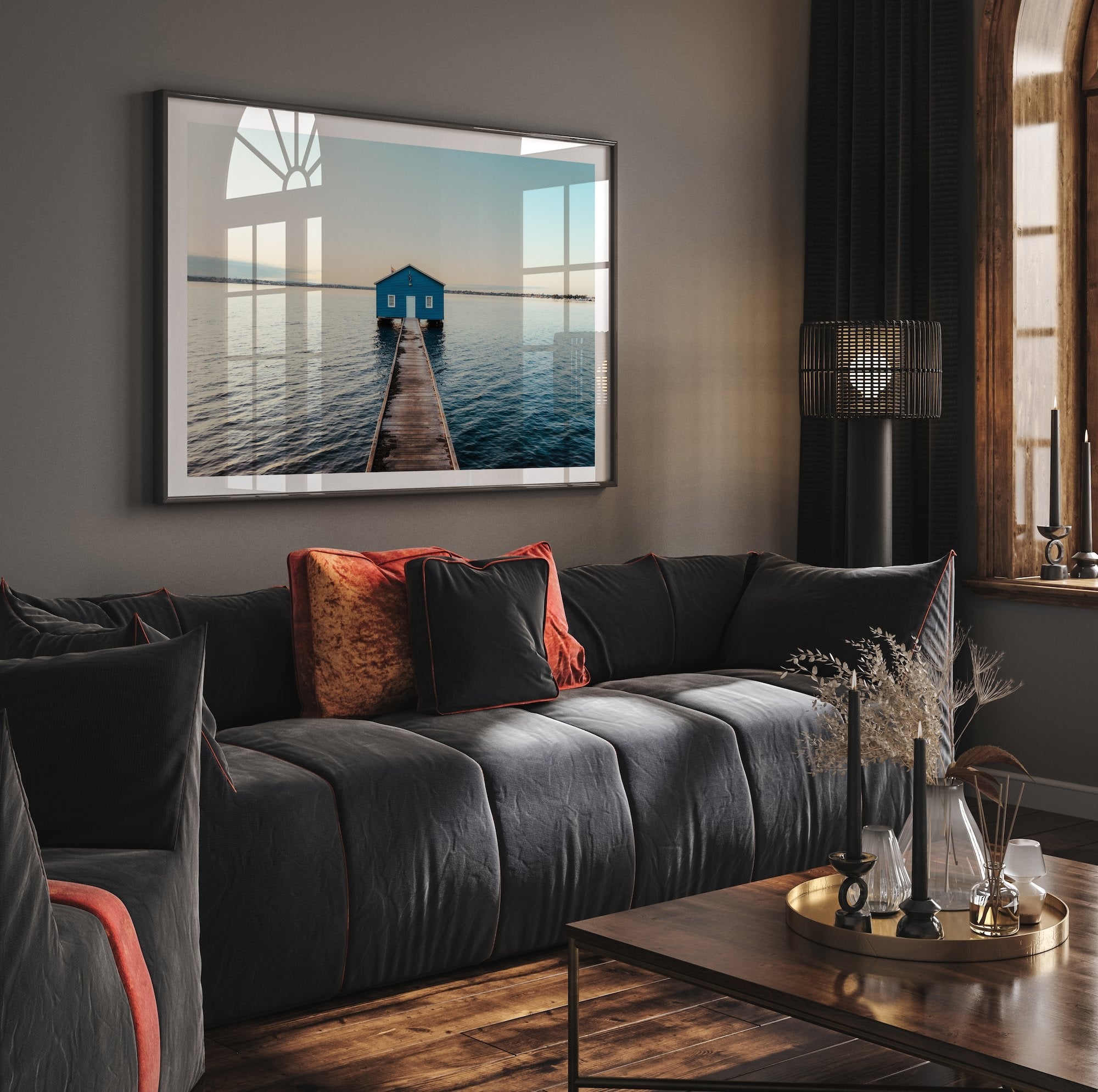 Perth Blue Boathouse II - Peter Yan Studio Framed Photo Print Wall Art