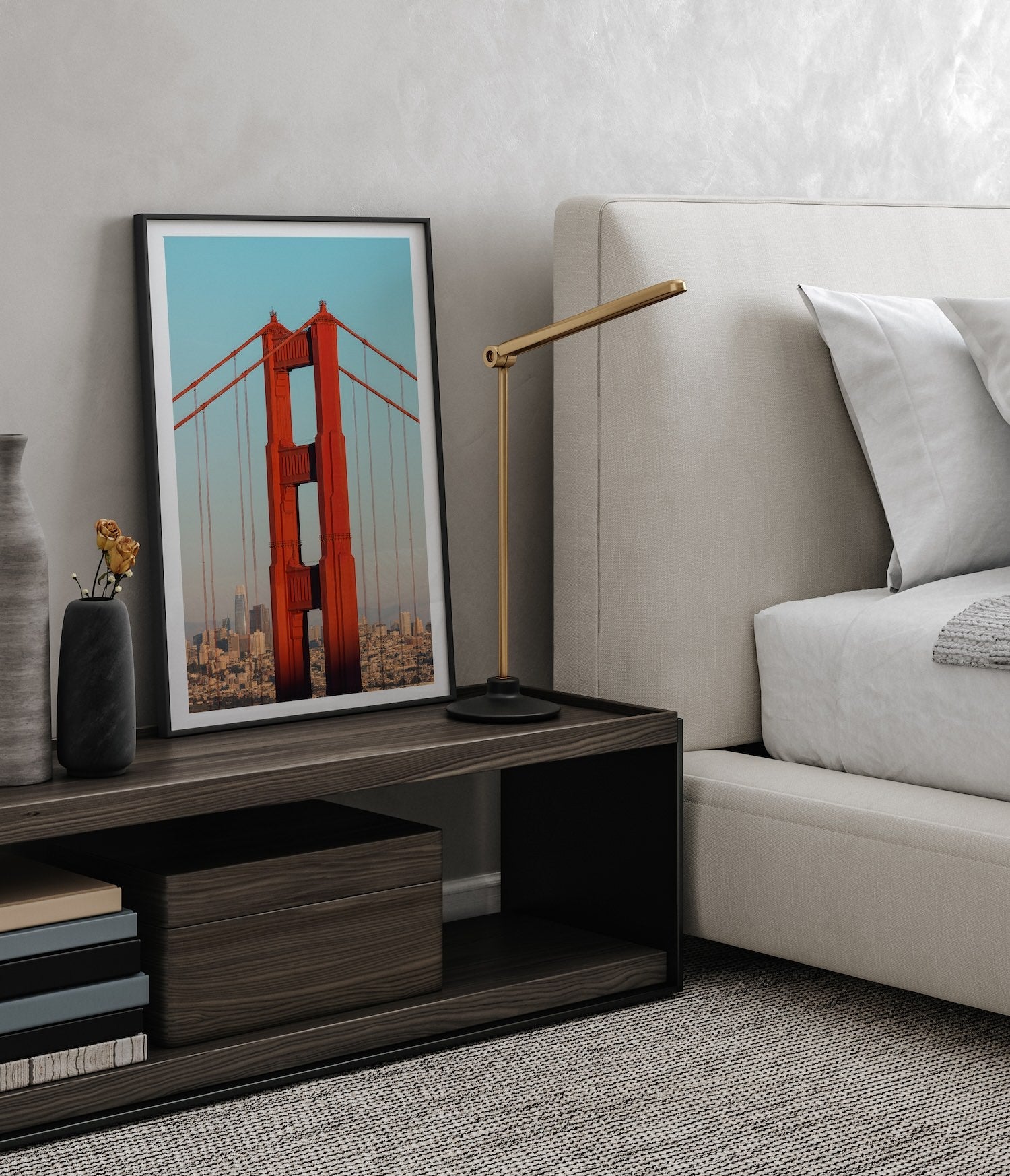 San Francisco Skyline Through Golden Gate II - Peter Yan Studio Framed Photo Print Wall Art