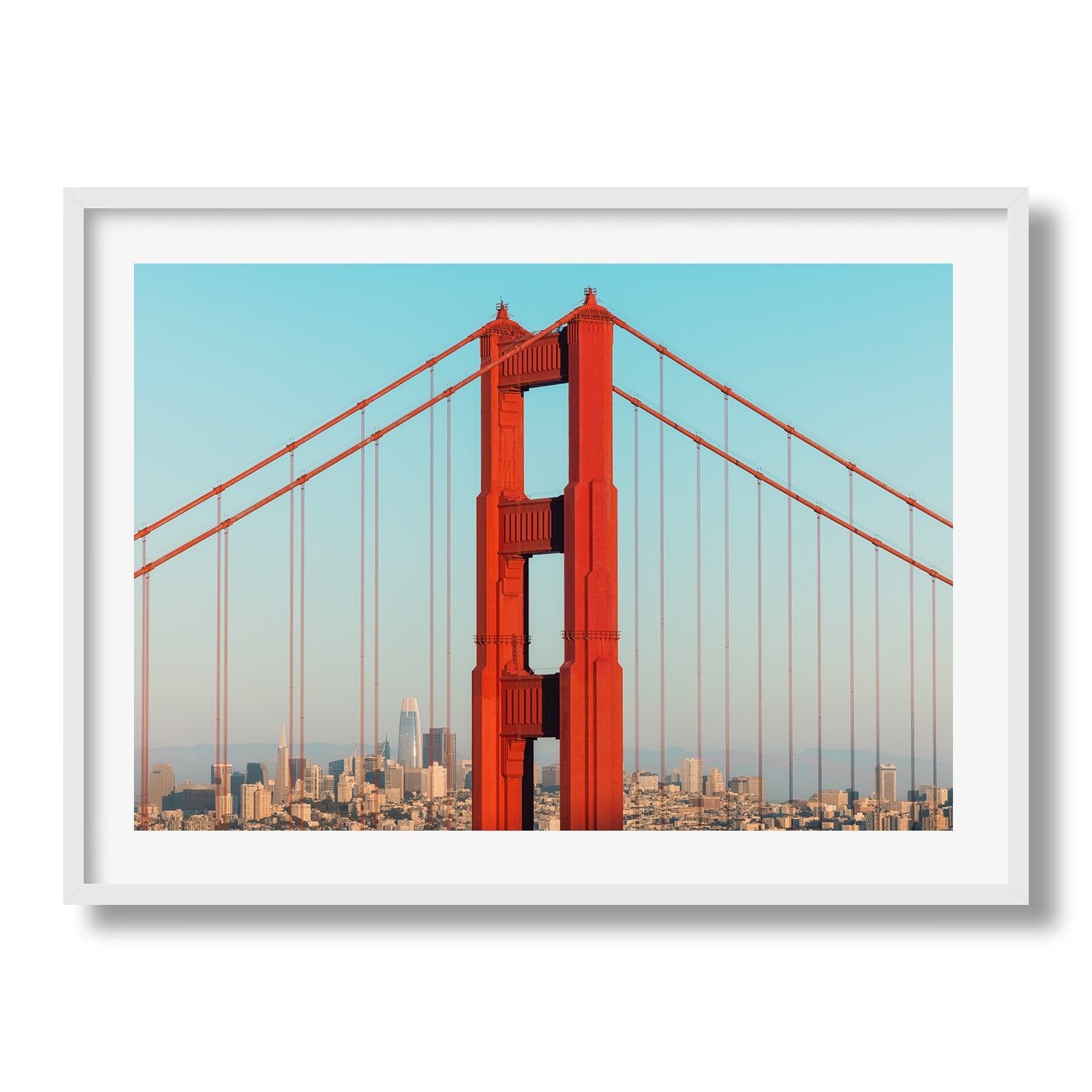 San Francisco Skyline Through Golden Gate - Peter Yan Studio Framed Photo Print Wall Art