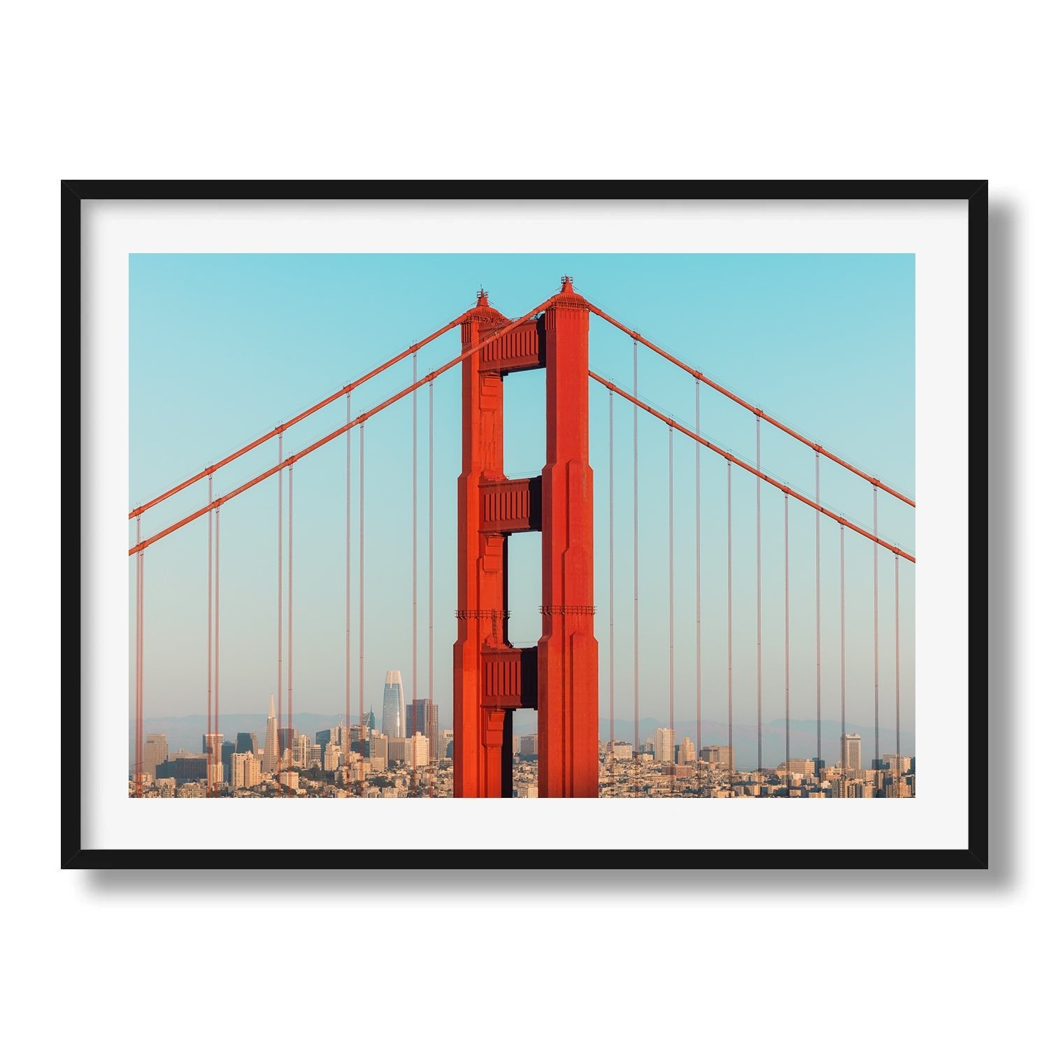 San Francisco Skyline Through Golden Gate - Peter Yan Studio Framed Photo Print Wall Art