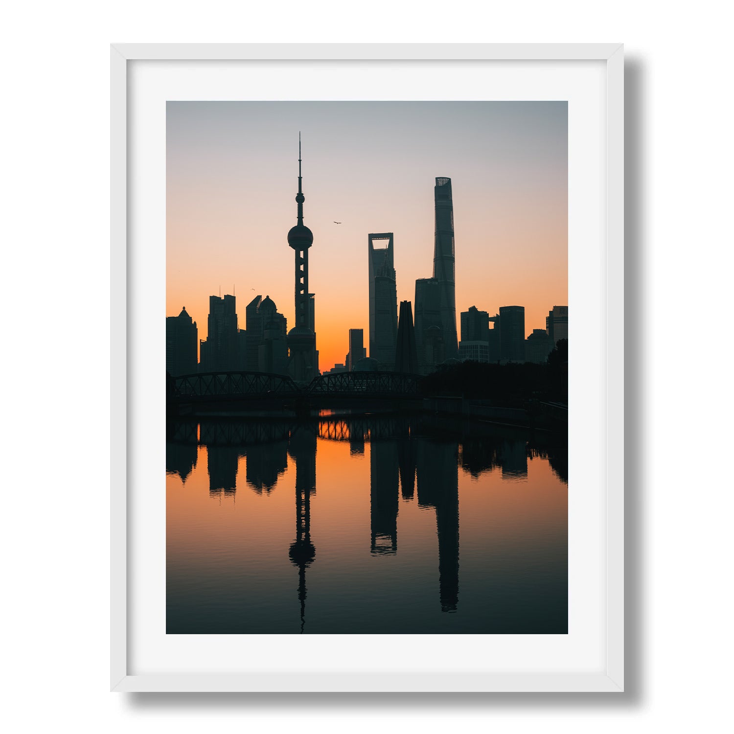 Shanghai Silhouettes - Peter Yan Studio Framed Photo Print Wall Art