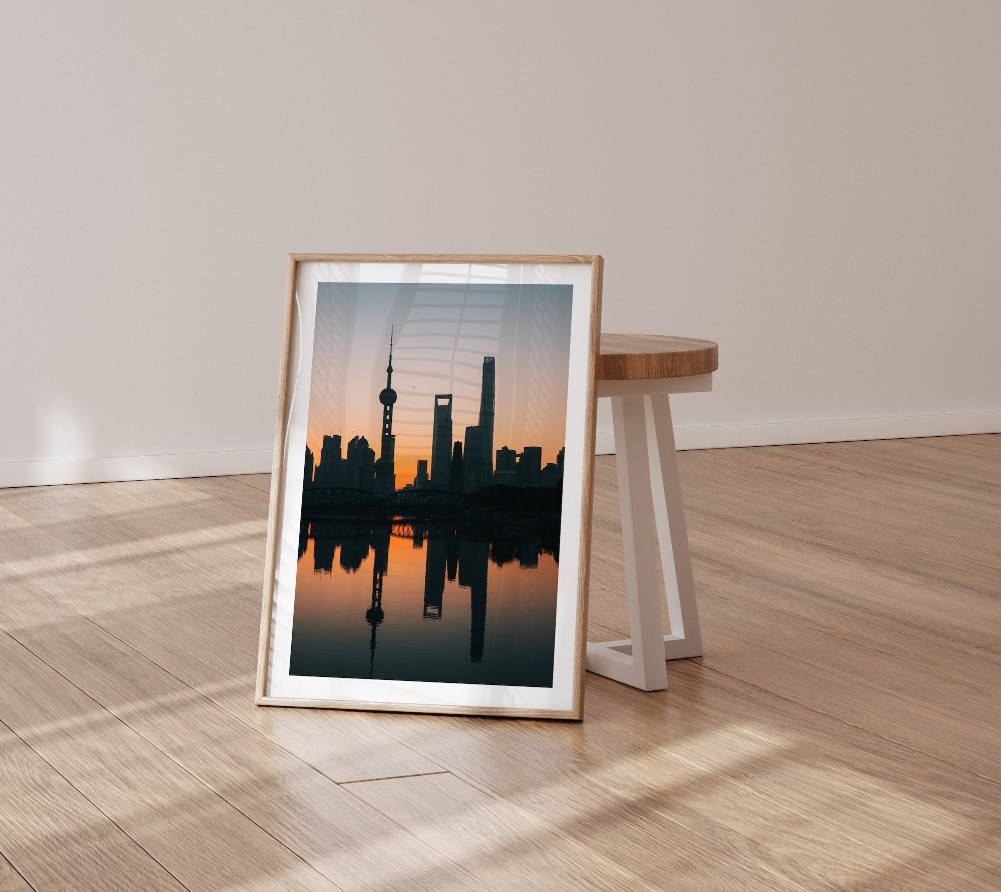 Shanghai Silhouettes - Peter Yan Studio Framed Photo Print Wall Art