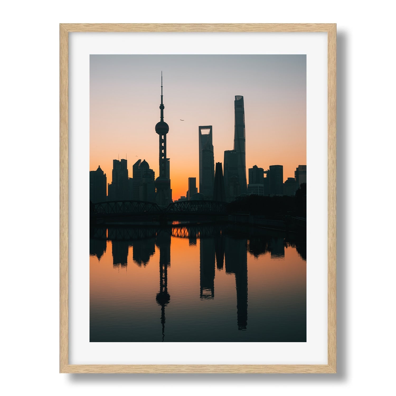 Shanghai Silhouettes - Peter Yan Studio Framed Photo Print Wall Art