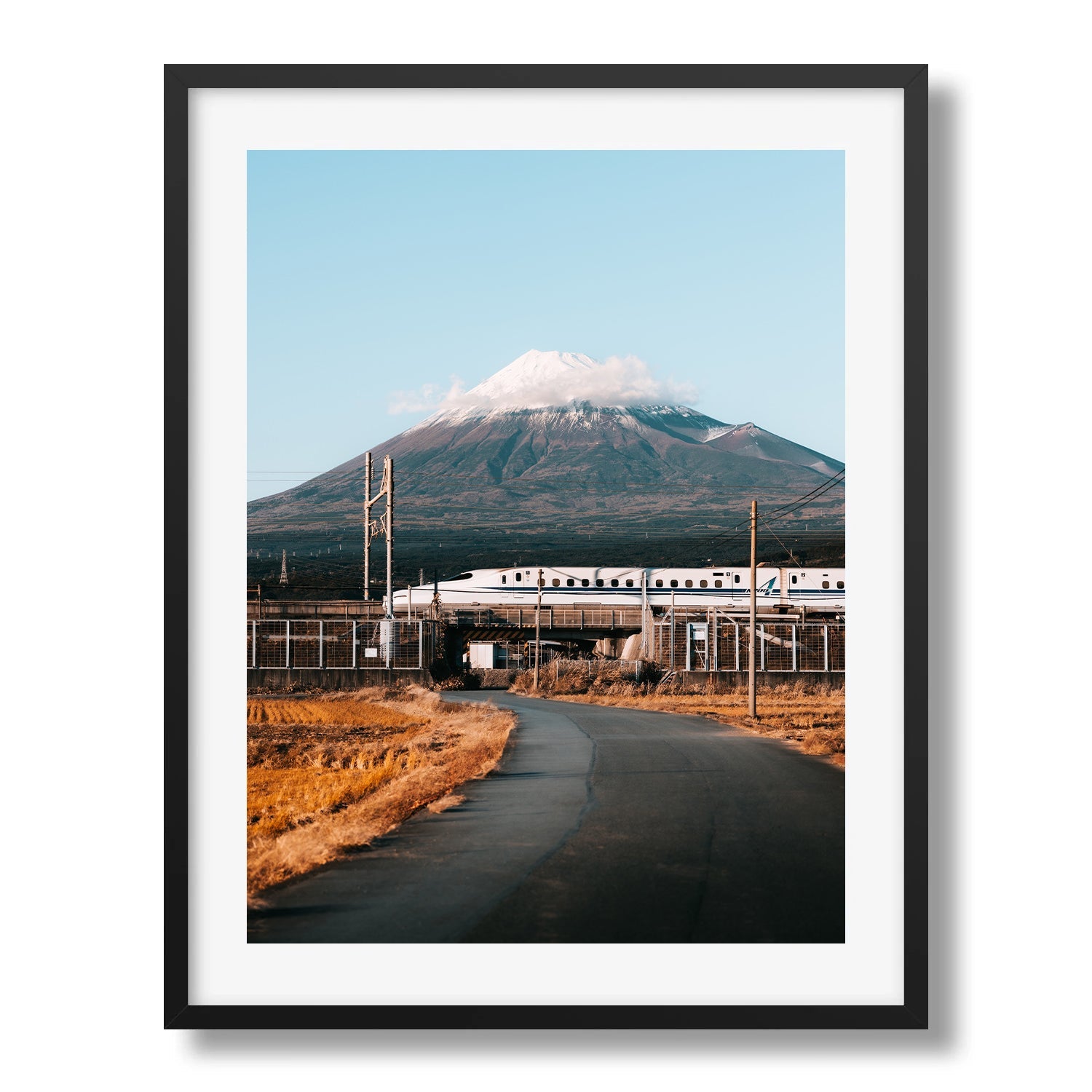 Shinkansen Meets Fuji - Peter Yan Studio Framed Photo Print Wall Art