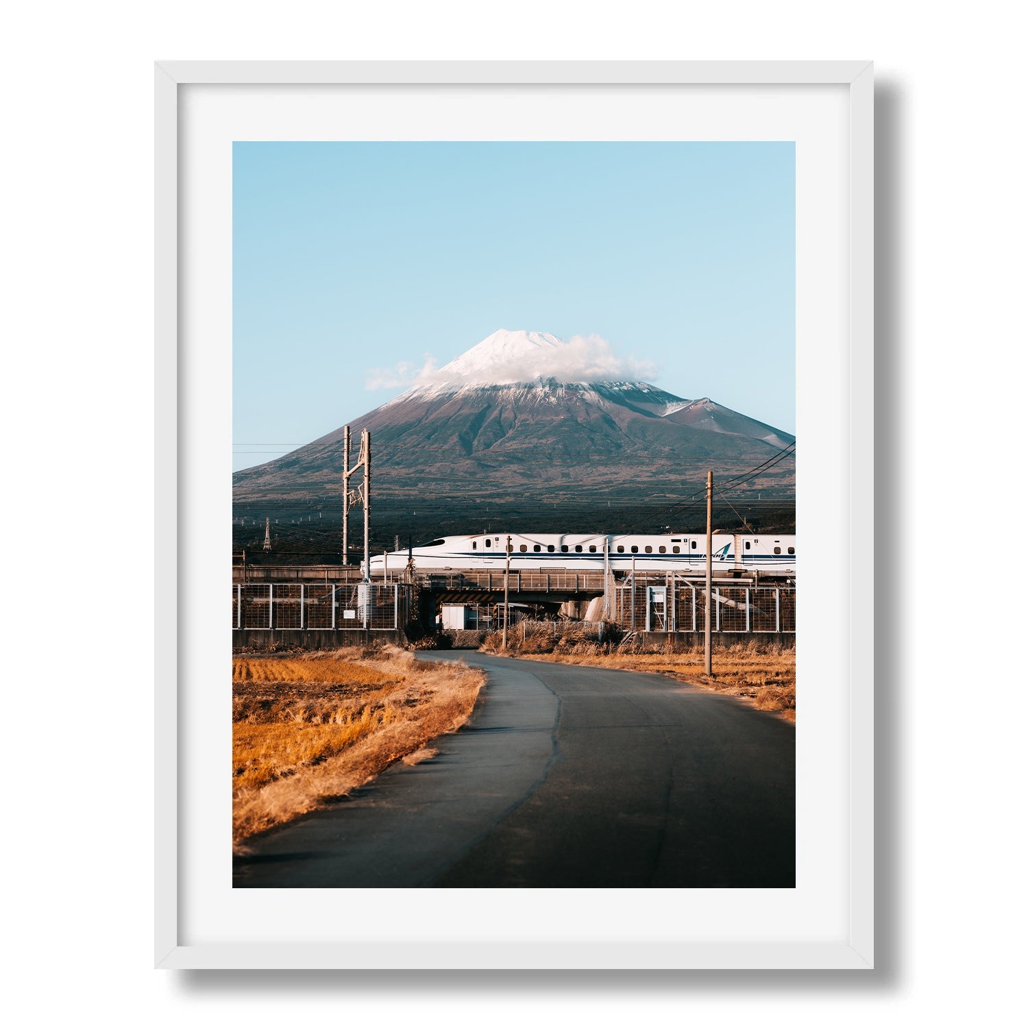 Shinkansen Meets Fuji - Peter Yan Studio Framed Photo Print Wall Art