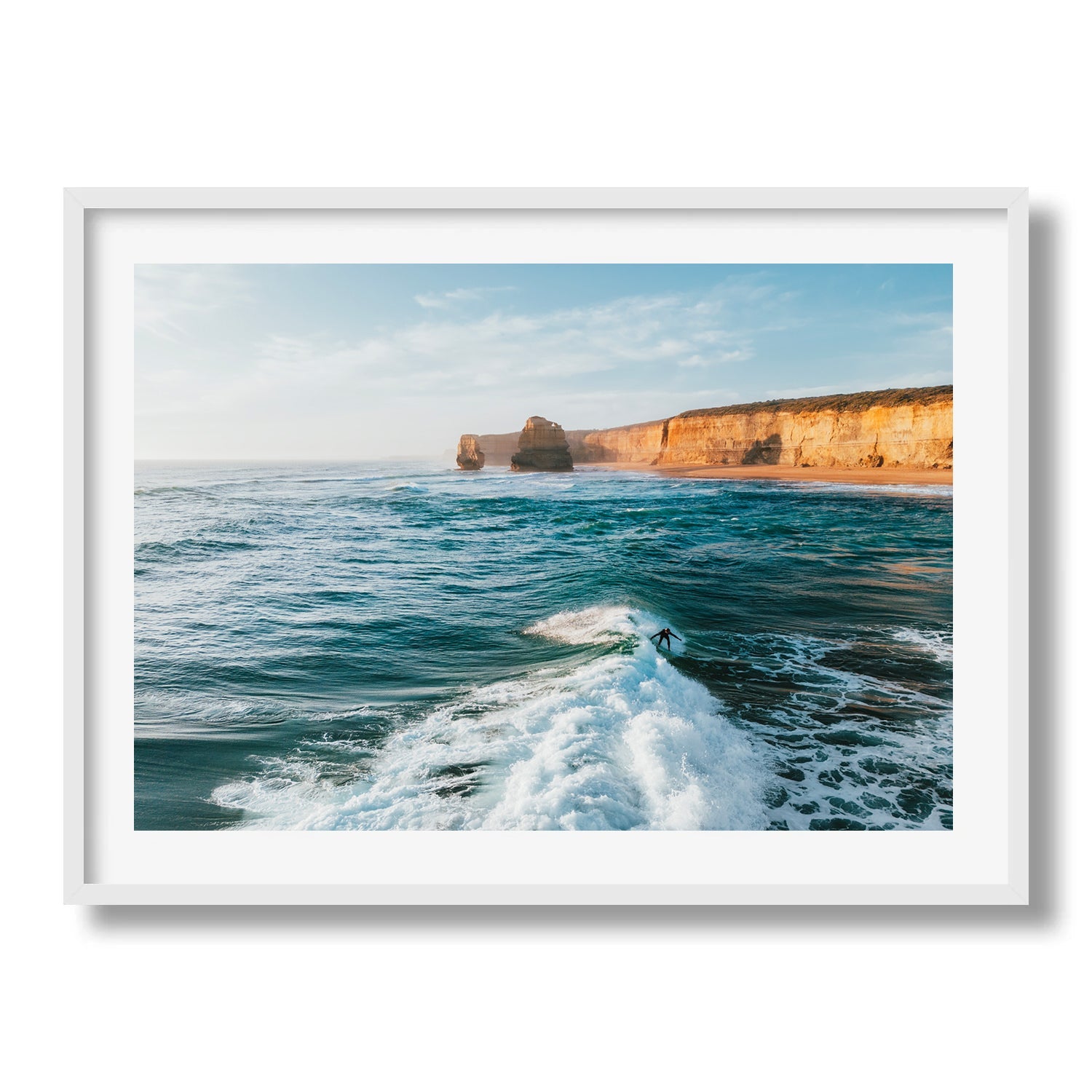 Surfing the Waves of the Great Ocean Road - Peter Yan Studio Framed Photo Print Wall Art