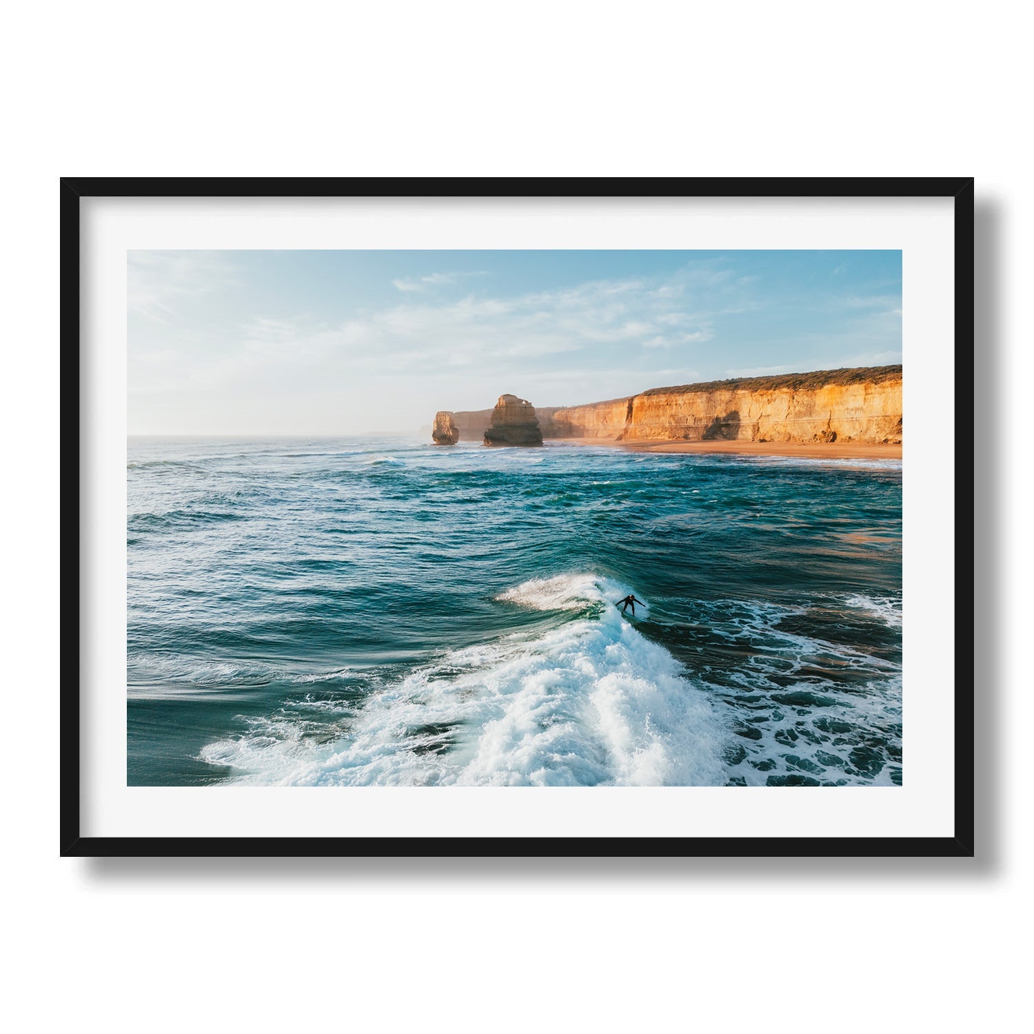 Surfing the Waves of the Great Ocean Road - Peter Yan Studio Framed Photo Print Wall Art