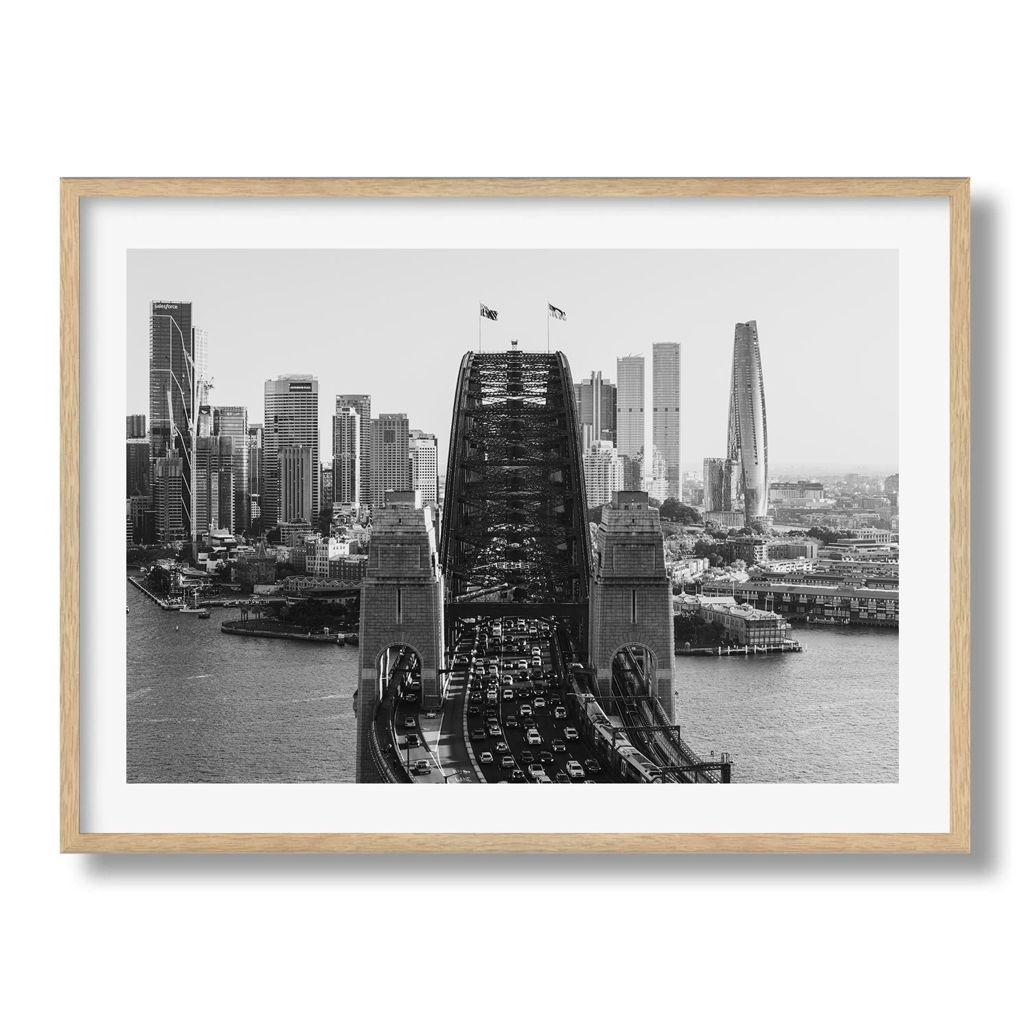 Sydney Harbour Bridge in Black and White II - Peter Yan Studio Framed Photo Print Wall Art