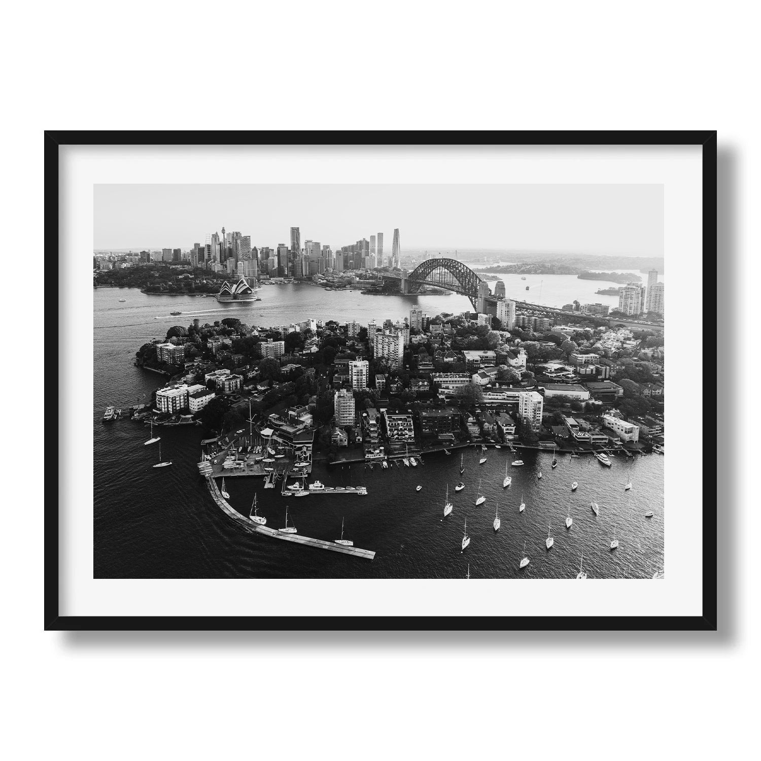 Sydney Harbour View in Black and White - Peter Yan Studio