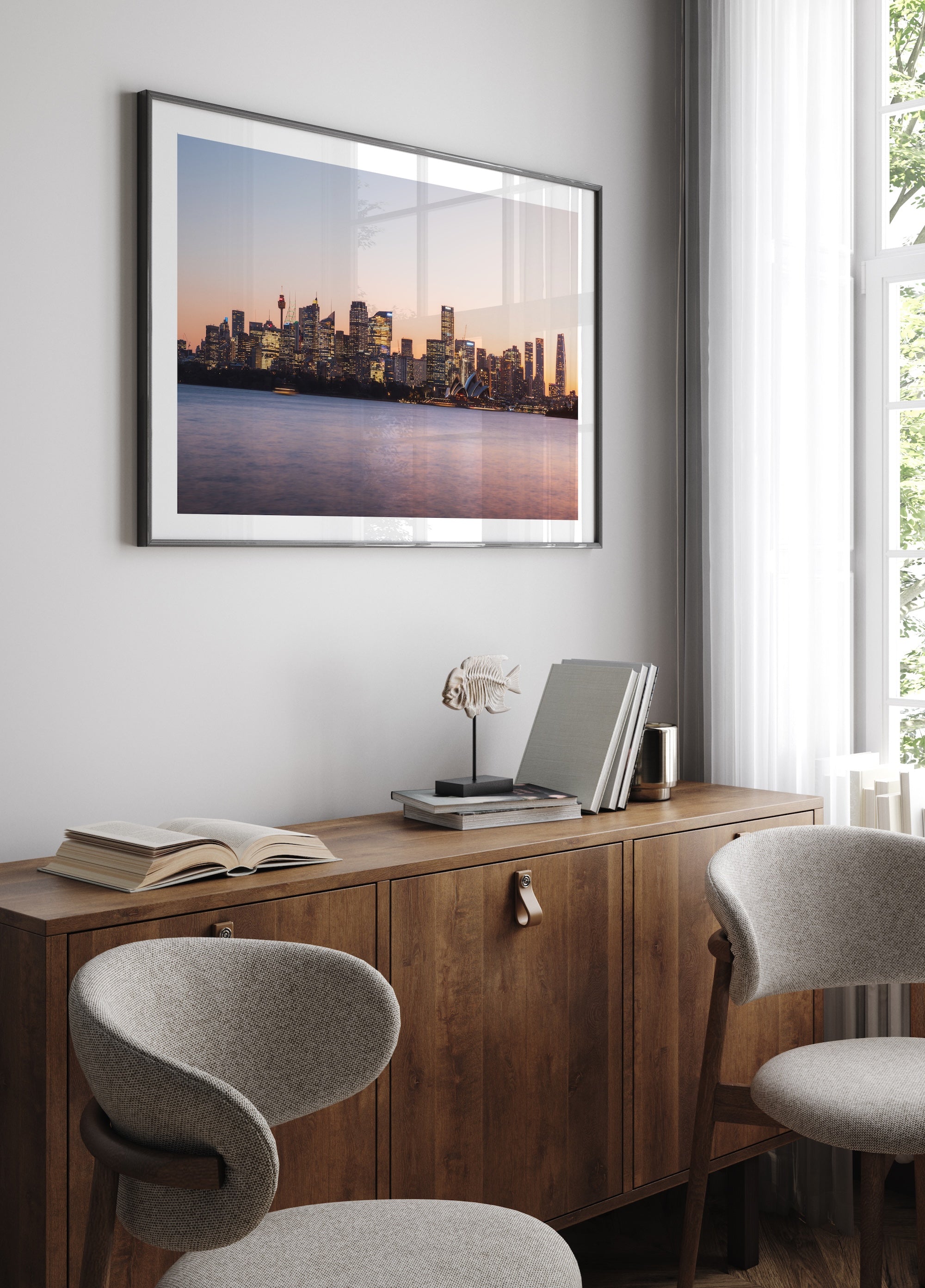 Sydney Sunset Skyline I - Peter Yan Studio Framed Photo Print Wall Art