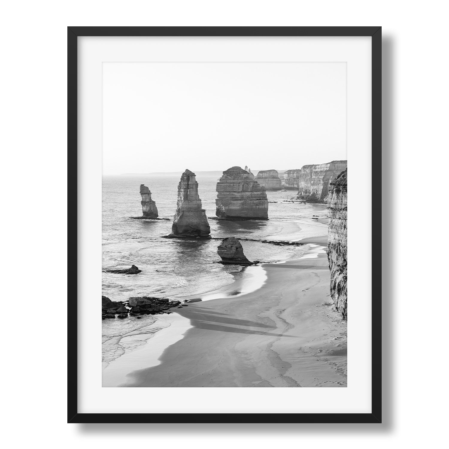 12 Apostles Black & White - Peter Yan Studio Framed Photo Print Wall Art