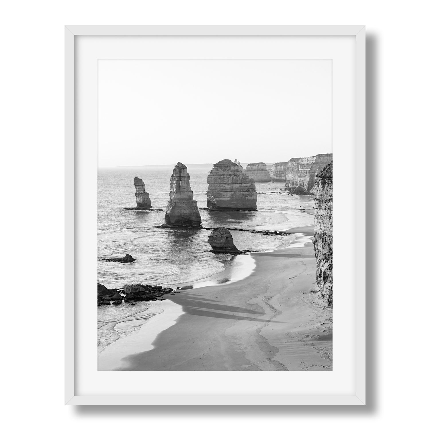 12 Apostles Black & White - Peter Yan Studio Framed Photo Print Wall Art