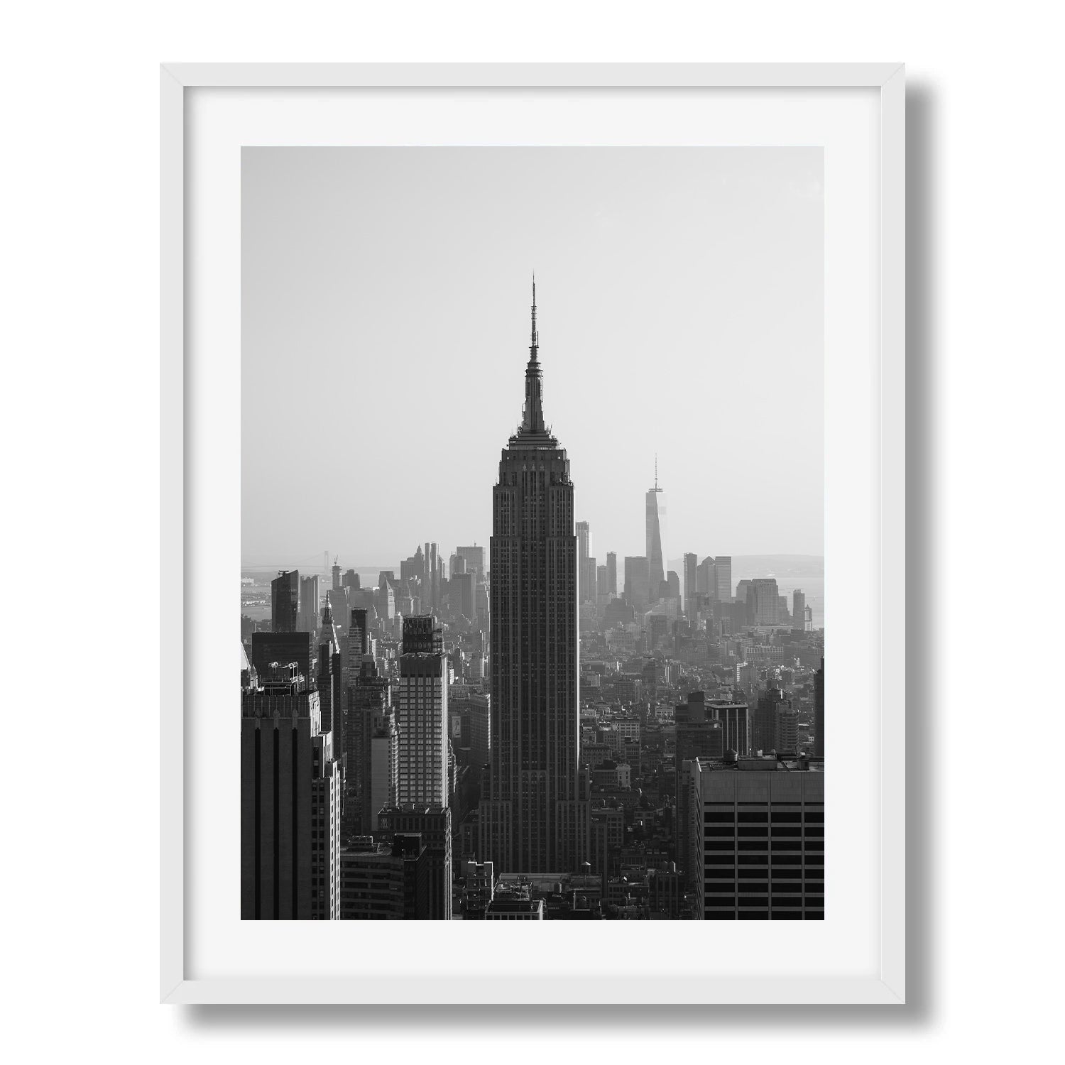 New York City Black White Framed Print Empire State Building Print