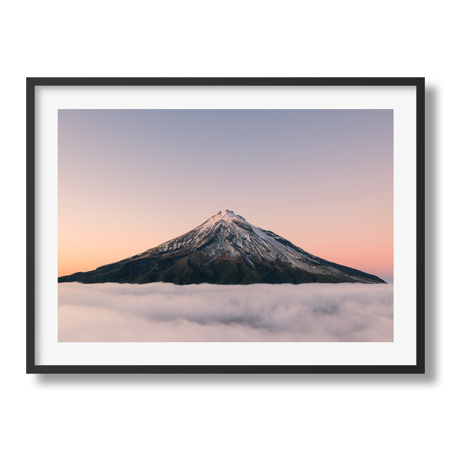 Mt Taranaki Framed Print | New Zealand Landscape Wall Art Print