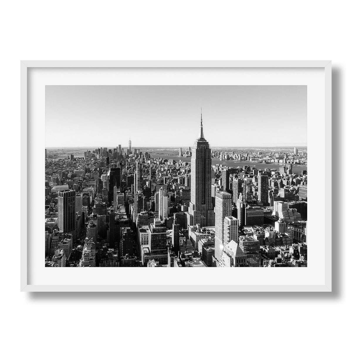 New York Black & White Framed Print | Manhattan Skyline Art Print